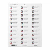 Italiaanse Windhond Retouradreslabels Etiket (Full Sheet)