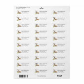 Italiaanse Windhond Retouradreslabels Etiket (Full Sheet)