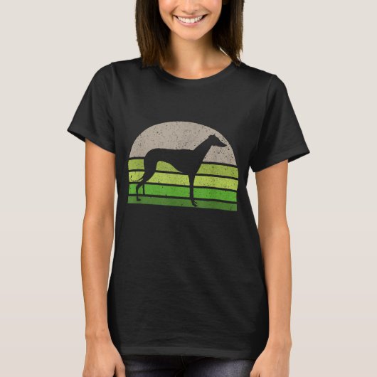  Italiaanse windhond Retro 001 T-shirt (Voorkant)