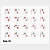 Italiaanse windhond Santa Paws Ronde Sticker (Vel)