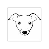 Italiaanse windhond Schattigee puppy Cartoon Rubberstempel (Afrduk)