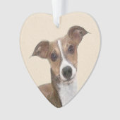 Italiaanse Windhond Schilderij - Mooie Originele H Ornament (voorkant)