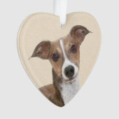 Italiaanse Windhond Schilderij - Mooie Originele H Ornament (voorkant)