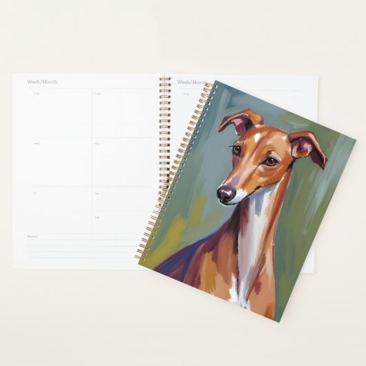 Italiaanse Windhond Schilderij Planner (Display)