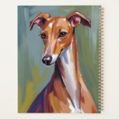 Italiaanse Windhond Schilderij Planner (Achterkant)