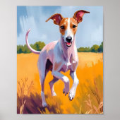 Italiaanse Windhond Schilderij Poster (Voorkant)