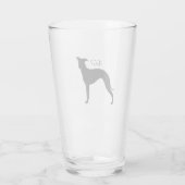 Italiaanse windhond Silhouet gepersonaliseerde Igg Glas (Achterkant)