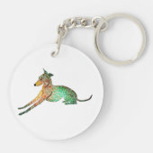 Italiaanse Windhond Sleutelhanger (Achterkant)