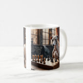 Italiaanse windhond speelt schaak koffiemok (Voorkant rechts)