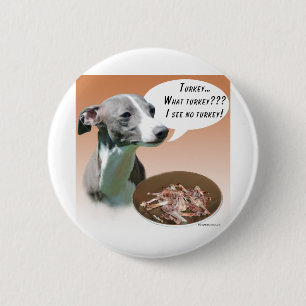Italiaanse windhond Turkije Ronde Button 5,7 Cm