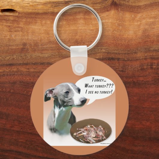 Italiaanse windhond Turkije Sleutelhanger (Achterkant)