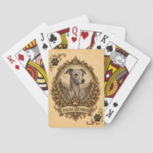 Italiaanse Windhond, Vintage Heritage Dog Pokerkaarten