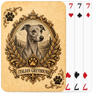 Italiaanse Windhond, Vintage Heritage Dog Pokerkaarten
