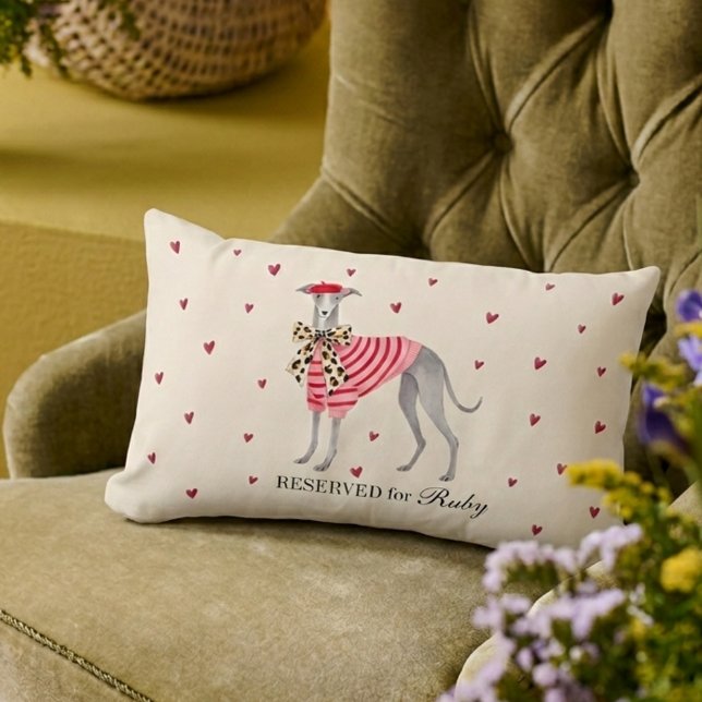 Italiaanse Windhond Whippet Hartjes Cute Hond Kuss Kussen (Creator heeft geüpload)