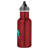 Italiaanse windhond Whippet turquoise silhouet Waterfles (Rechts)
