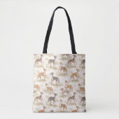 Italiaanse windhond zachte waterverf tote bag (Voorkant)