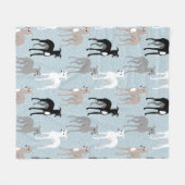 Italiaanse Windhonden of Whippets Mid-Century Mode Fleece Deken (Voorkant (Horizontaal))