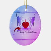 Italiaanse Windhonden Prettig Kerstfeest Keramisch Ornament (Rechts)