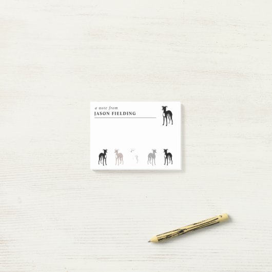 Italiaanse windhonden Schattigee honden Post-it® Notes (Op bureau)