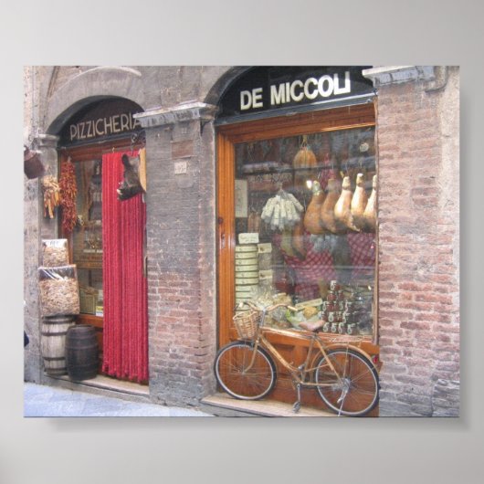 Italiaanse winkel met bike poster (Voorkant)
