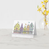 Italiaanse winkels gevouwen Notecard Kaart (Gele Bloem)