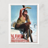  Italiaanse wintersportski's en Briefkaart (Voorkant)