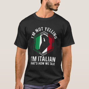 italiaanse wortels hand gebaar ik schreeuw niet it t-shirt
