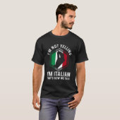 italiaanse wortels hand gebaar ik schreeuw niet it t-shirt (Voorkant volledig)