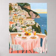 Italiaanse zomer Amalfi kust Acryl Wall Art