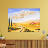 Italiaanse zomer canvas afdruk (Insitu (Woonkamer))