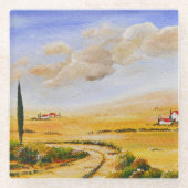 Italiaanse zomer glazen onderzetter (Voorkant)