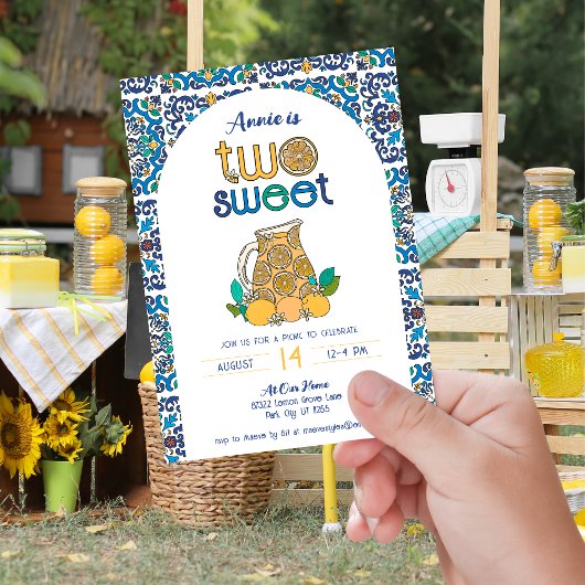 Italiaanse zomer twee zoete limonade picknick verj kaart