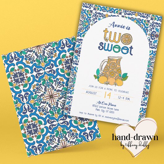 Italiaanse zomer twee zoete limonade picknick verj kaart