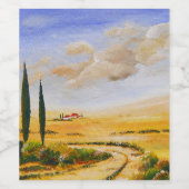 Italiaanse zomer wijn etiket (Enkel label)