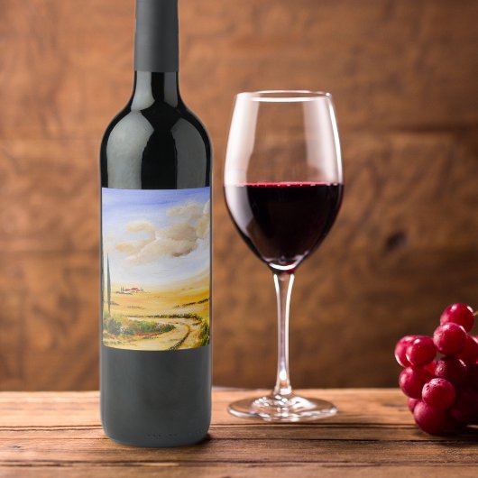 Italiaanse zomer wijn etiket