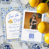 Italiaanse zomerdestinatie trouw-QR-code Save The Date
