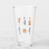 Italiaanse zomersardine en Aperol bierglas Glas (Voorkant)