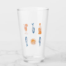 Italiaanse zomersardine en Aperol bierglas