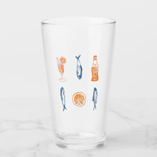 Italiaanse zomersardine en Aperol bierglas Glas