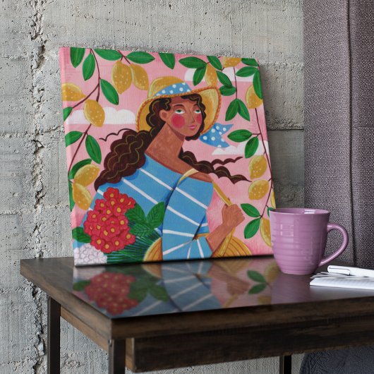 Italiaanse zomervakantie canvas afdruk