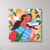 Italiaanse zomervakantie canvas afdruk (Voorkant)