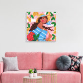 Italiaanse zomervakantie canvas afdruk (Insitu (Woonkamer))