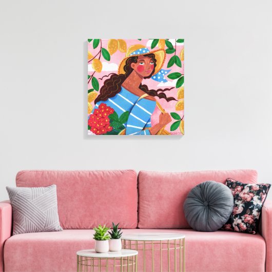 Italiaanse zomervakantie canvas afdruk (Insitu (Woonkamer))