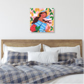 Italiaanse zomervakantie canvas afdruk (Insitu (Slaapkamer))