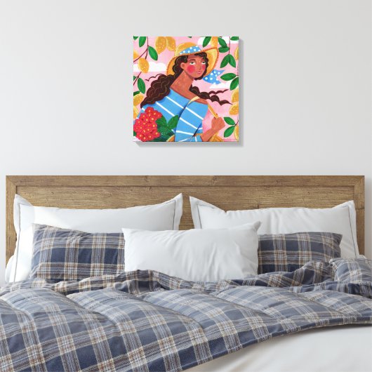 Italiaanse zomervakantie canvas afdruk (Insitu (Slaapkamer))