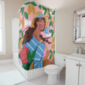 Italiaanse zomervakantie douchegordijn (In situ)