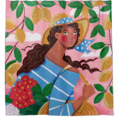 Italiaanse zomervakantie douchegordijn (Voorkant)