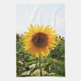 Italiaanse zonnebloem theedoek