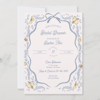 Italian Amalfi Coastal Bridal Shower Invitation Kaart