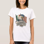 Italian American Eagle Shirt | patriottisch erfgoe (Voorkant)